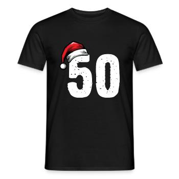 50 Number Christmas - Men's T-Shirt - black - Front - AI Model Male 178 light (178cm)