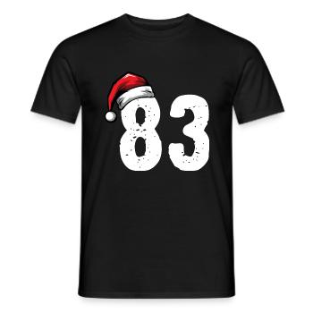 83 Numéro Noël - T-shirt homme - noir - Devant - AI Model Male 178 light (178cm)