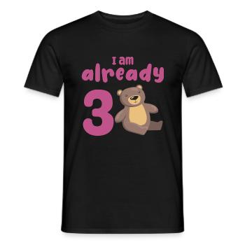 J’ai 3 ans, 3ème anniversaire ou cadeau - T-shirt homme - noir - Devant - AI Model Male 178 light (178cm)