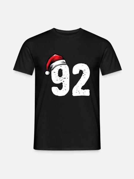 92 Numéro Noël - T-shirt homme - noir