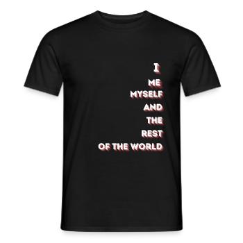 I me myself - Men's T-Shirt - black - Front - AI Model Male 178 light (178cm)