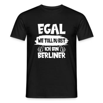 ICH BIN BERLINER BERLIN - Männer T-Shirt - Schwarz - Vorne - AI Model Male 178 light (178cm)