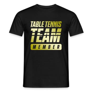 Table Tennis Team - Männer T-Shirt - Schwarz - Vorne - AI Model Male 178 light (178cm)