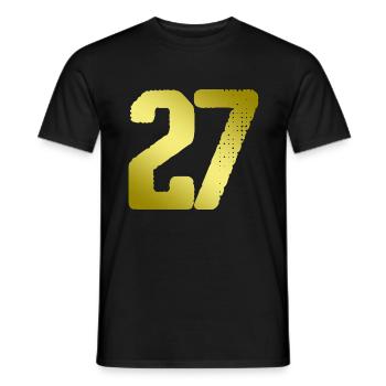 27 Maillot numéro - T-shirt homme - noir - Devant - AI Model Male 178 light (178cm)