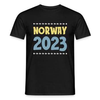 Norway 2023 - Männer T-Shirt - Schwarz - Vorne - AI Model Male 178 light (178cm)