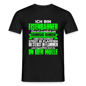 EISENBAHNER - Hölle - Männer T-Shirt - Schwarz - Vorne - AI Model Male 178 light (178cm)