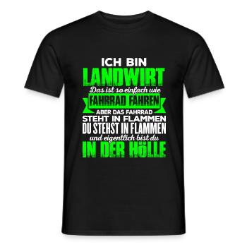 LANDWIRT - Hölle - Männer T-Shirt - Schwarz - Vorne - AI Model Male 178 light (178cm)