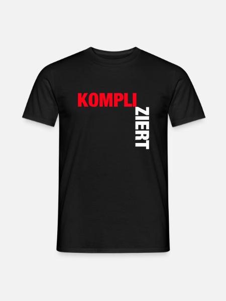 Kompliziert - Männer T-Shirt - Schwarz
