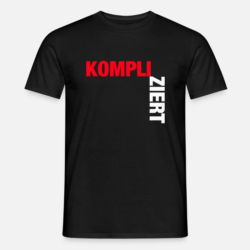 Kompliziert - Männer T-Shirt - Schwarz