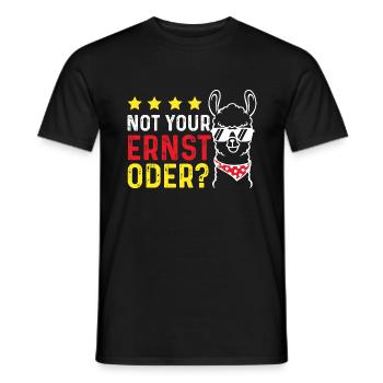 Not your Ernst Alpakka - Männer T-Shirt - Schwarz - Vorne - AI Model Male 178 light (178cm)