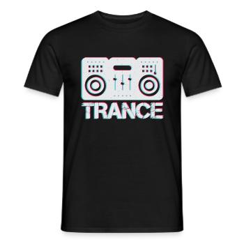 I Love Trance Music - Männer T-Shirt - Schwarz - Vorne - AI Model Male 178 light (178cm)