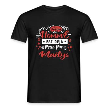 Cadeau Homme déja pris par Maelys - T-shirt homme - noir - Devant - AI Model Male 178 light (178cm)