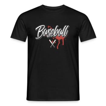Base-ball - T-shirt homme - noir - Devant - AI Model Male 178 light (178cm)