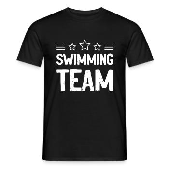 Swimming Team - Men's T-Shirt - black - Front - AI Model Male 178 light (178cm)