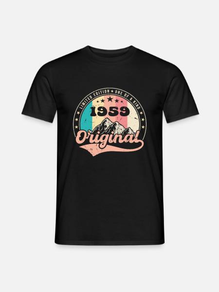 Geburtstagsgeschenk 1959 Frau | Jahrgang 1959 - Männer T-Shirt - Schwarz