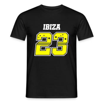 Ibiza 23 - Men's T-Shirt - black - Front - AI Model Male 178 light (178cm)