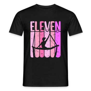 Aerialist 11. Geburtstag Aerial Silk Yoga - Männer T-Shirt - Schwarz - Vorne - AI Model Male 178 light (178cm)