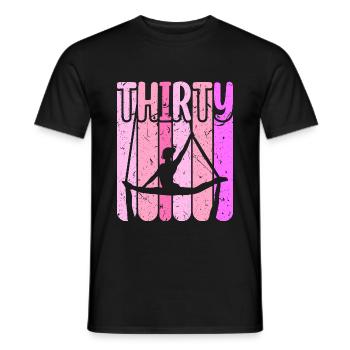 Aerialist 30. Geburtstag Aerial Silk Yoga - Männer T-Shirt - Schwarz - Vorne - AI Model Male 178 light (178cm)