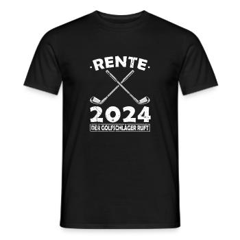 Rente 2024 Golfschläger Ruhestand Golfen - Männer T-Shirt - Schwarz - Vorne - AI Model Male 178 light (178cm)