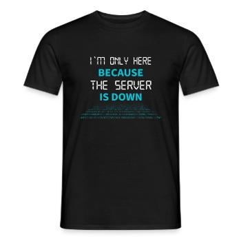 nerd coder server download error 404 - Männer T-Shirt - Schwarz - Vorne - AI Model Male 178 light (178cm)