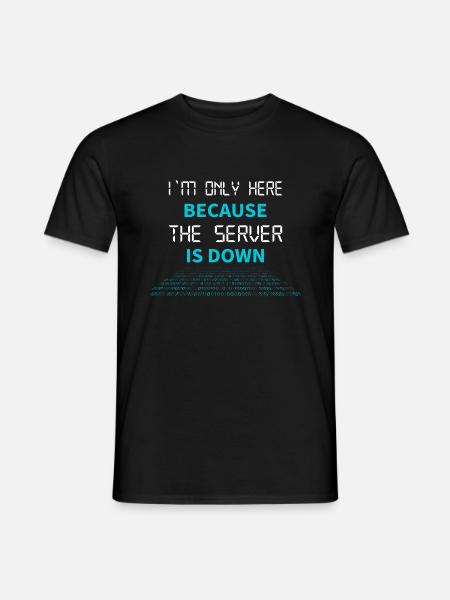 nerd coder server download error 404 - Männer T-Shirt - Schwarz