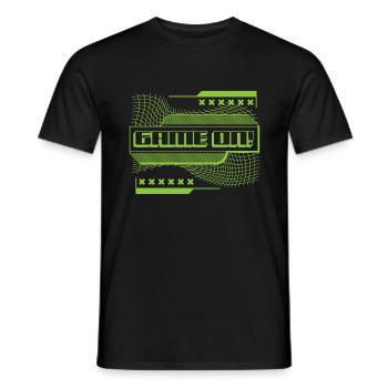 Game On Gaming Controller Gamer Geschenk Spruch - Männer T-Shirt - Schwarz - Vorne - AI Model Male 178 light (178cm)