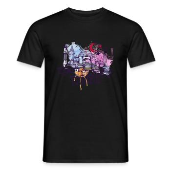 Istanbul Sketches - Männer T-Shirt - Schwarz - Vorne - AI Model Male 178 light (178cm)