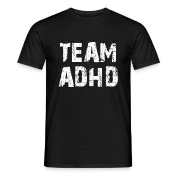 ADHS - Männer T-Shirt - Schwarz - Vorne - AI Model Male 178 light (178cm)