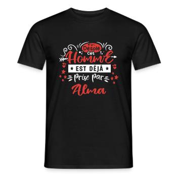 Cadeau Homme déja pris par Alma - T-shirt homme - noir - Devant - AI Model Male 178 light (178cm)
