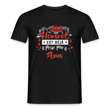 Cadeau Homme déja pris par Ava - T-shirt homme - noir - Devant - AI Model Male 178 light (178cm)