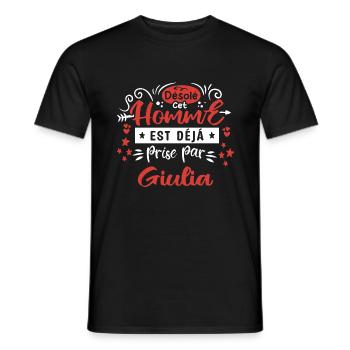 Cadeau Homme déja pris par Giulia - T-shirt homme - noir - Devant - AI Model Male 178 light (178cm)