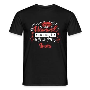 Cadeau Homme déja pris par Inés - T-shirt homme - noir - Devant - AI Model Male 178 light (178cm)