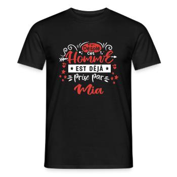 Cadeau Homme déja pris par Mia - T-shirt homme - noir - Devant - AI Model Male 178 light (178cm)