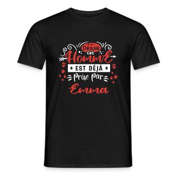 Cadeau Homme déja pris par Emma - T-shirt homme - noir - Devant - AI Model Male 178 light (178cm)