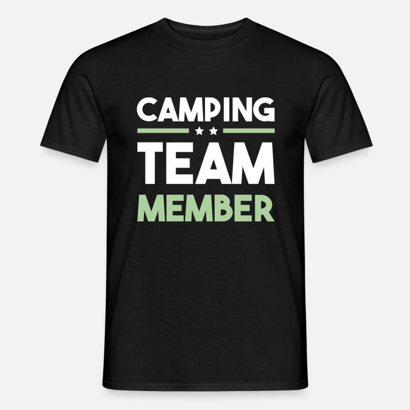 Camping Team - Männer T-Shirt - Schwarz