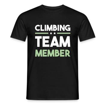 Climbing Team - Men's T-Shirt - black - Front - AI Model Male 178 light (178cm)
