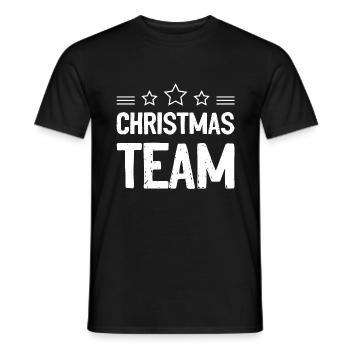 Christmas Team - Men's T-Shirt - black - Front - AI Model Male 178 light (178cm)