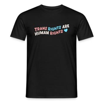 Trans Rights Are Human Rights - Men's T-Shirt - black - Front - AI Model Male 178 light (178cm)