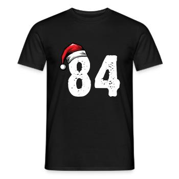 84 Number Christmas - Men's T-Shirt - black - Front - AI Model Male 178 light (178cm)
