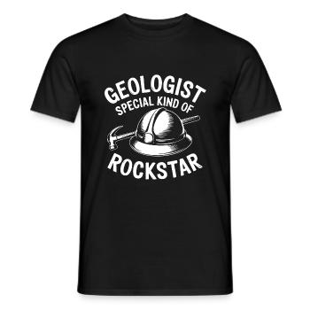 Geologists are just cool, geologist's hammer - Men's T-Shirt - black - Front - AI Model Male 178 light (178cm)