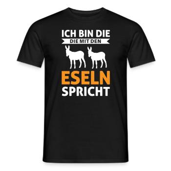 Lustiger Esel Eseln Spruch Frauen Bauernhof Tiere - Männer T-Shirt - Schwarz - Vorne - AI Model Male 178 light (178cm)
