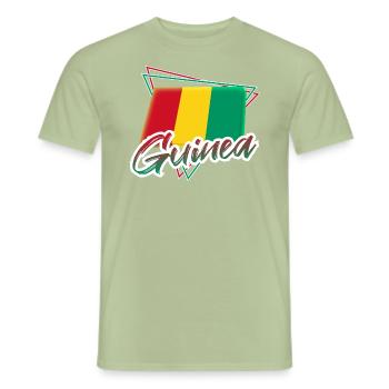 Guinée - T-shirt homme - vert sauge - Devant - AI Model Male 178 light (178cm)