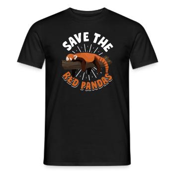 Red Panda Panda Bear - Men's T-Shirt - black - Front - AI Model Male 178 light (178cm)