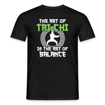 Tai Chi Kampfkunst - Männer T-Shirt - Schwarz - Vorne - AI Model Male 178 light (178cm)