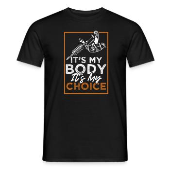 Tattoo Ink Tattooing - Men's T-Shirt - black - Front - AI Model Male 178 light (178cm)