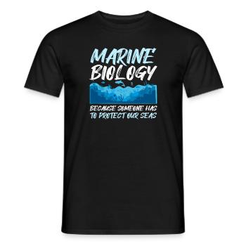 Marine biologist Underwater - Men's T-Shirt - black - Front - AI Model Male 178 light (178cm)