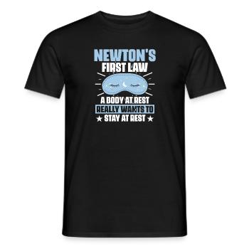Newtons erstes Gesetz Astrologie Physiker - Männer T-Shirt - Schwarz - Vorne - AI Model Male 178 light (178cm)