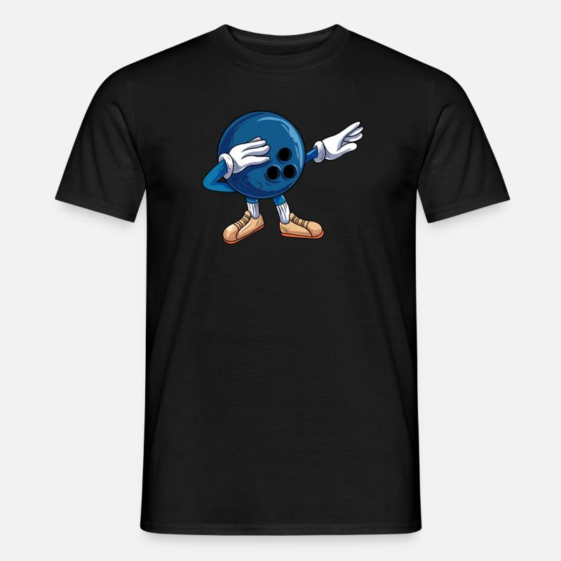 Dabbing Bowlingkugel Kugel - Männer T-Shirt - Schwarz