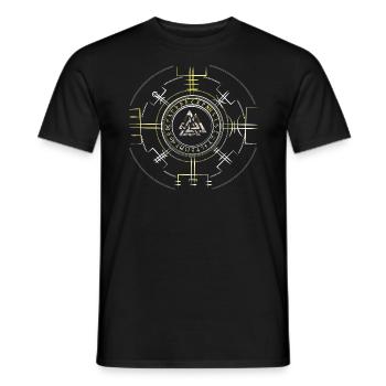 VALKNUT WOTANSKNOTEN SYMBOL WIKINGER - Männer T-Shirt - Schwarz - Vorne - AI Model Male 178 light (178cm)
