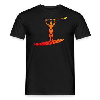 Standup Paddle Sup Standup Paddleboard Standup Pad - T-shirt homme - noir - Devant - AI Model Male 178 light (178cm)